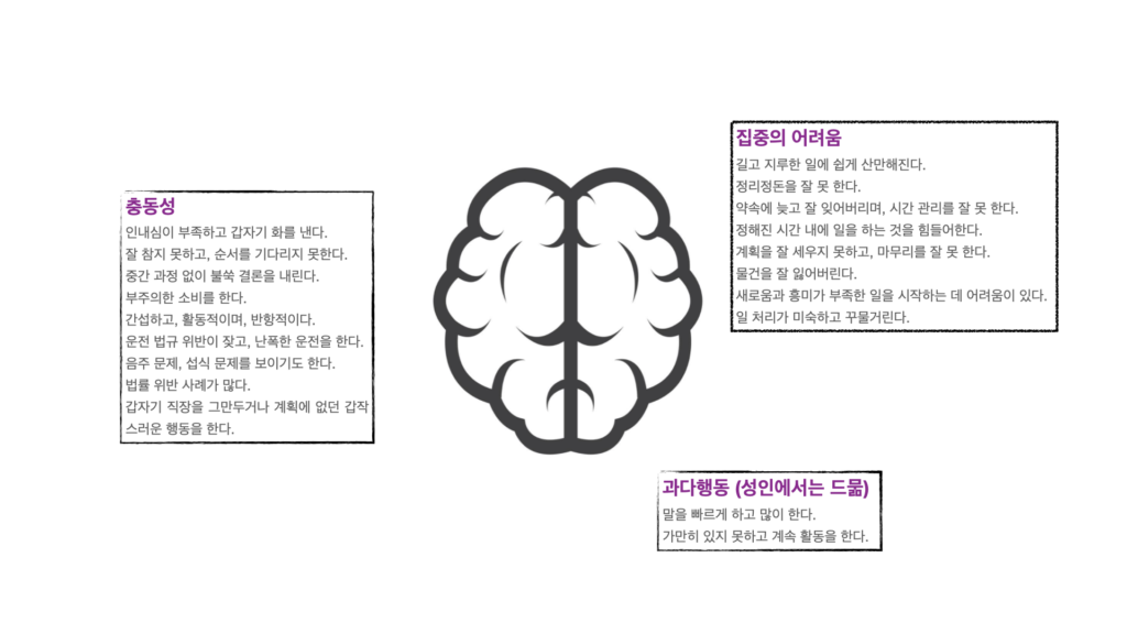 주의력 결핍 과잉행동 증후군 요약